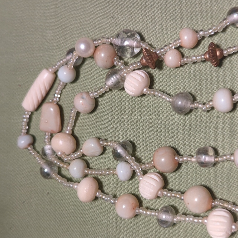 Vintage Boho Beaded Wrap Necklace
